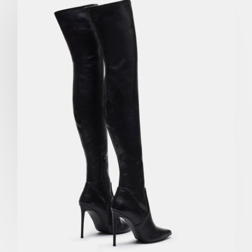 Knee High Faux Leather Boots